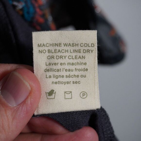 Burning Torch Anthro Silk Cotton Gray‎ Paisley Embroidered Button Top Boho Sz S - Picture 4 of 7